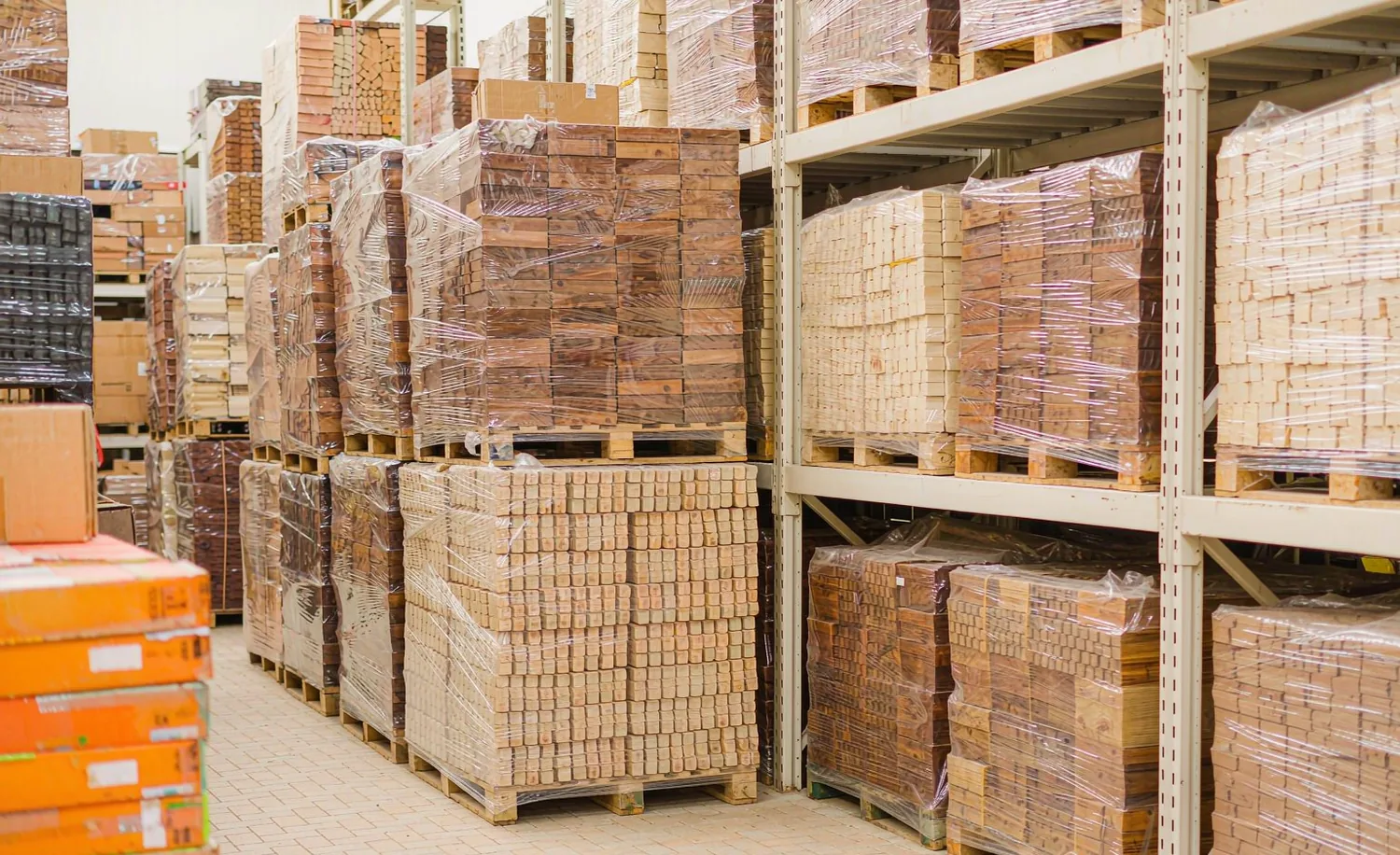 Bamboo boards stacked to dry in the HJY workshop